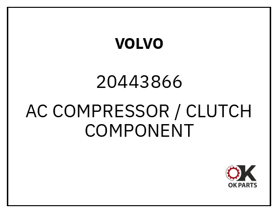 VOLVO 20443866 AC COMPRESSOR / CLUTCH COMPONENT