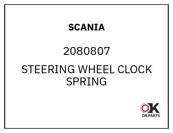 SCANIA 2080807 STEERING WHEEL CLOCK SPRING