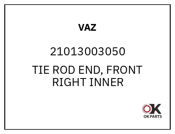 VAZ 21013003050 TIE ROD END, FRONT RIGHT INNER