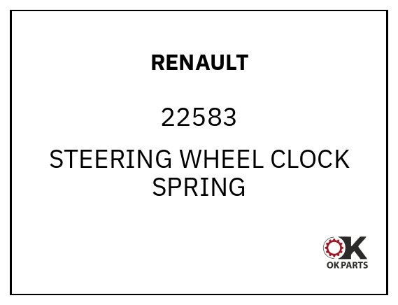 RENAULT 22583 STEERING WHEEL CLOCK SPRING