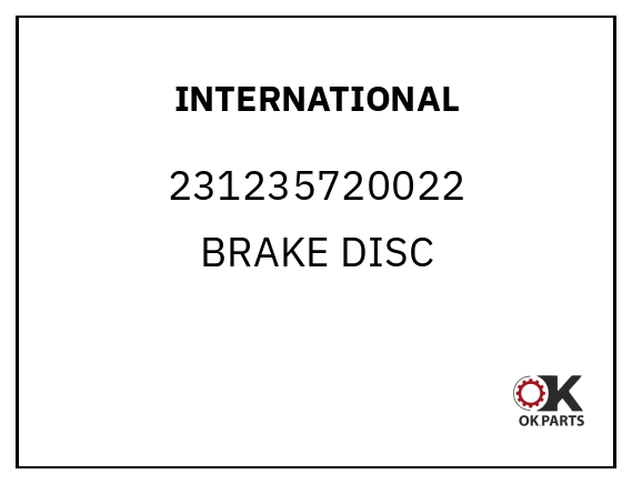 INTERNATIONAL 231235720022 BRAKE DISC