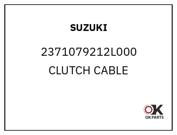 SUZUKI 2371079212L000 CLUTCH CABLE