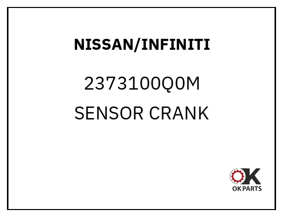 NISSAN/INFINITI 2373100Q0M SENSOR CRANK