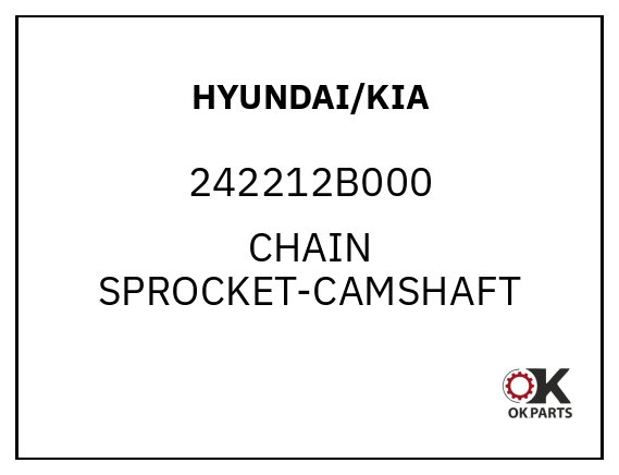 HYUNDAI/KIA 242212B000 CHAIN SPROCKET-CAMSHAFT