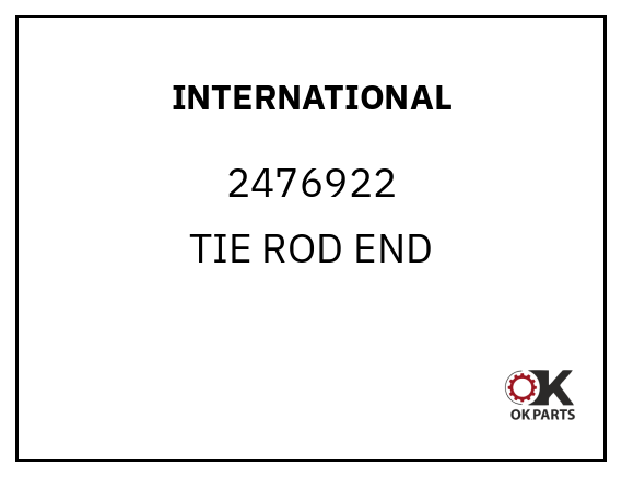 INTERNATIONAL 2476922 TIE ROD END