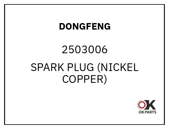 DONGFENG 2503006 SPARK PLUG (NICKEL COPPER)