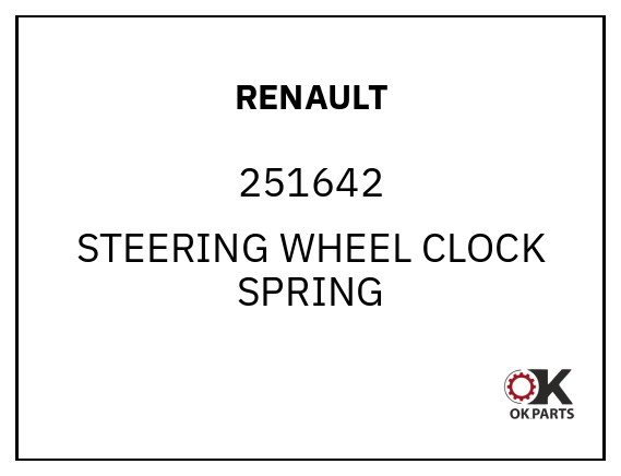 RENAULT 251642 STEERING WHEEL CLOCK SPRING
