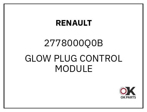 RENAULT 2778000Q0B GLOW PLUG CONTROL MODULE