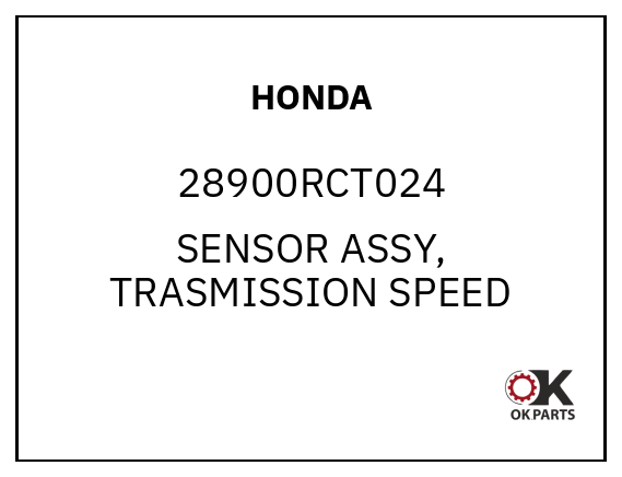 HONDA 28900RCT024 SENSOR ASSY, TRASMISSION SPEED