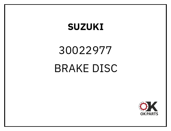 SUZUKI 30022977 BRAKE DISC