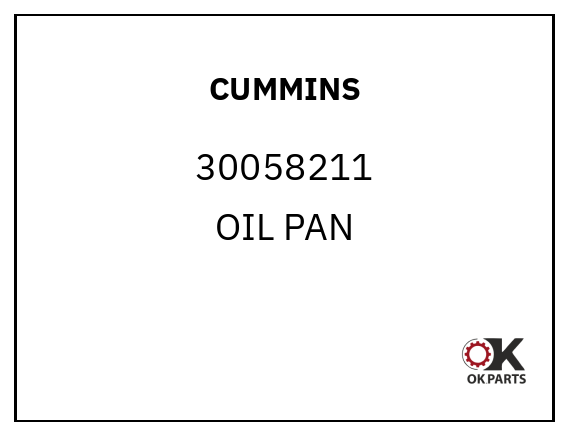 CUMMINS 30058211 OIL PAN