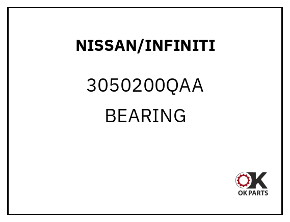 NISSAN/INFINITI 3050200QAA BEARING