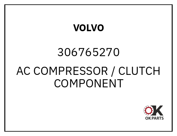 VOLVO 306765270 AC COMPRESSOR / CLUTCH COMPONENT