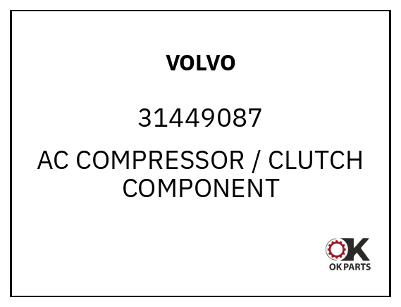 VOLVO 31449087 AC COMPRESSOR / CLUTCH COMPONENT