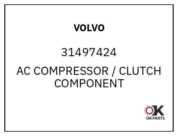 VOLVO 31497424 AC COMPRESSOR / CLUTCH COMPONENT