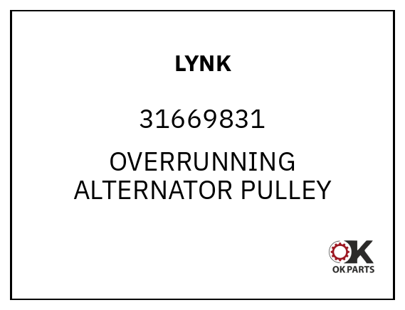 LYNK&CO 31669831 OVERRUNNING ALTERNATOR PULLEY