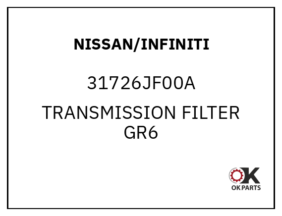 NISSAN/INFINITI 31726JF00A TRANSMISSION FILTER GR6