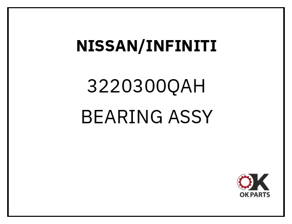 NISSAN/INFINITI 3220300QAH BEARING ASSY