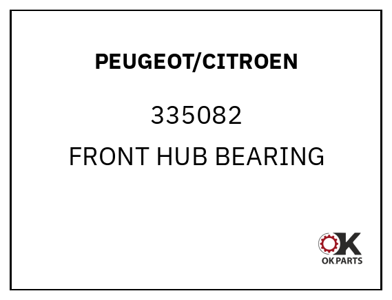 PEUGEOT/CITROEN 335082 FRONT HUB BEARING