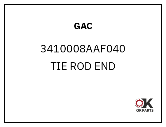 GAC 3410008AAF040 TIE ROD END
