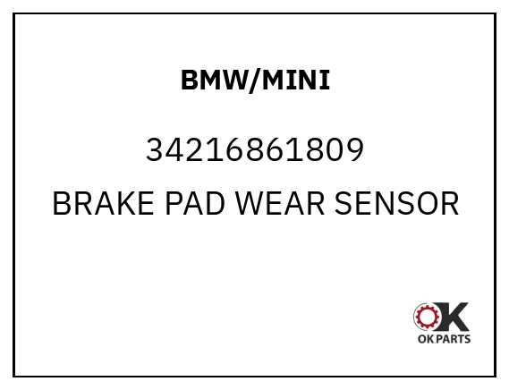 BMW/MINI 34216861809 BRAKE PAD WEAR SENSOR