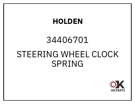 HOLDEN 34406701 STEERING WHEEL CLOCK SPRING