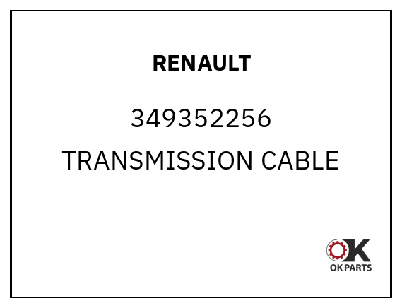 RENAULT 349352256 TRANSMISSION CABLE