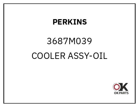 PERKINS 3687M039 COOLER ASSY-OIL