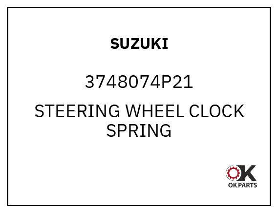 SUZUKI 3748074P21 STEERING WHEEL CLOCK SPRING