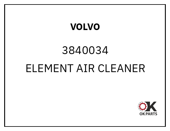 VOLVO 3840034 ELEMENT AIR CLEANER