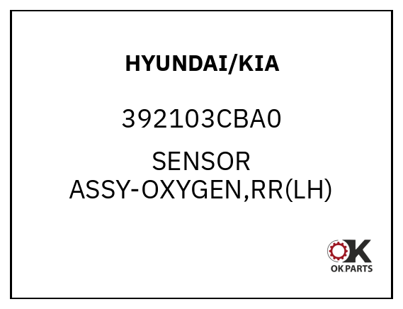 HYUNDAI/KIA 392103CBA0 SENSOR ASSY-OXYGEN,RR(LH)
