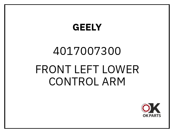 GEELY 4017007300 FRONT LEFT LOWER CONTROL ARM