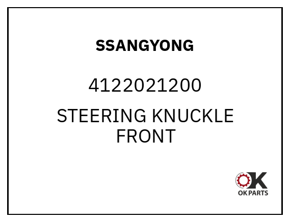 SSANGYONG 4122021200 STEERING KNUCKLE FRONT
