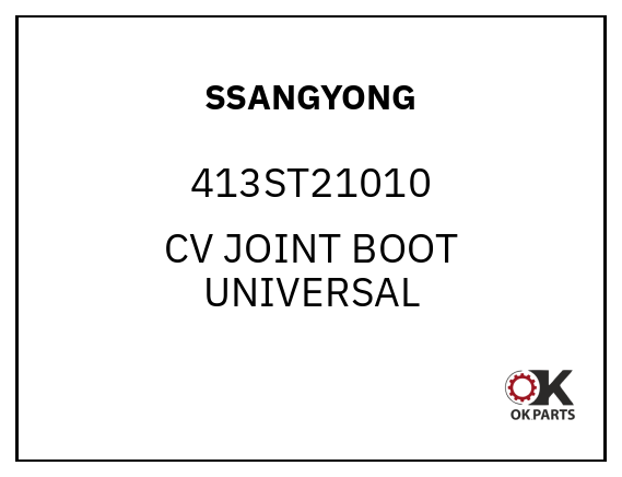 SSANGYONG 413ST21010 CV JOINT BOOT UNIVERSAL