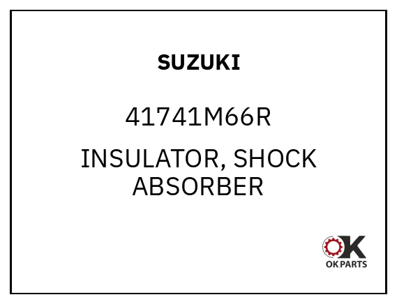 SUZUKI 41741M66R INSULATOR, SHOCK ABSORBER