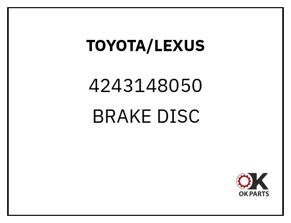 TOYOTA/LEXUS 4243148050 BRAKE DISC