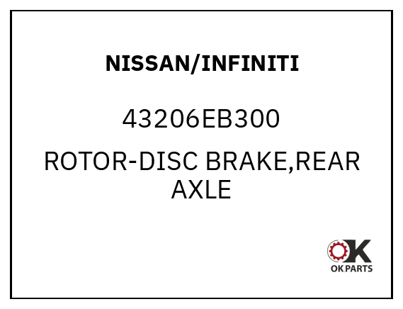 NISSAN/INFINITI 43206EB300 ROTOR-DISC BRAKE,REAR AXLE