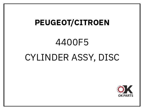 PEUGEOT/CITROEN 4400F5 CYLINDER ASSY, DISC