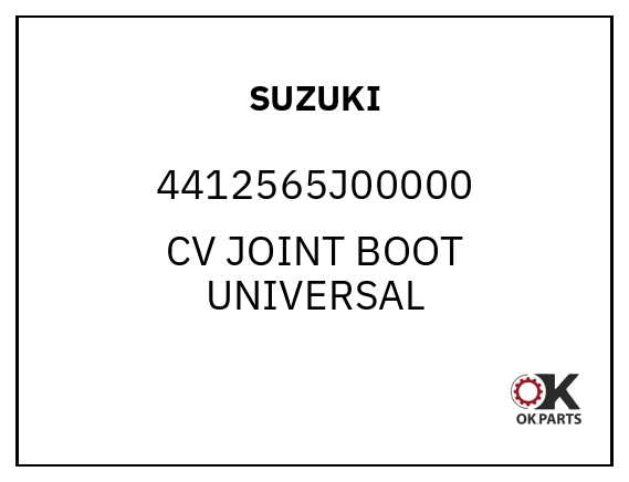 SUZUKI 4412565J00000 CV JOINT BOOT UNIVERSAL