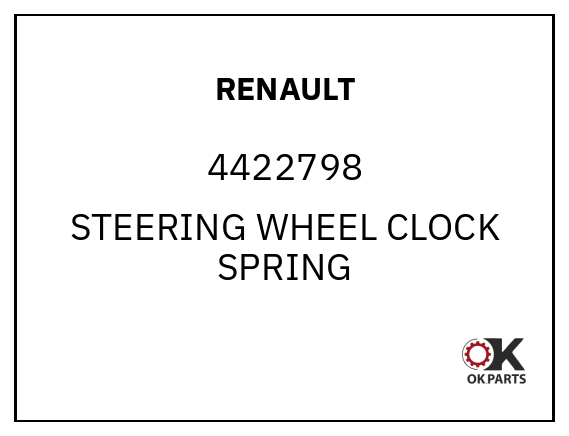 RENAULT 4422798 STEERING WHEEL CLOCK SPRING