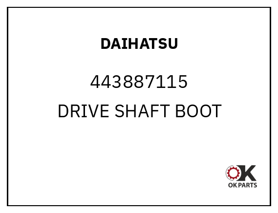 DAIHATSU 443887115 DRIVE SHAFT BOOT