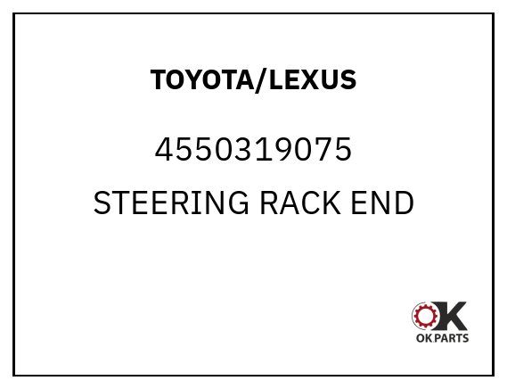 TOYOTA/LEXUS 4550319075 STEERING RACK END