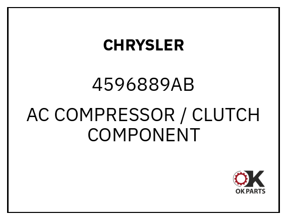 CHRYSLER 4596889AB AC COMPRESSOR / CLUTCH COMPONENT