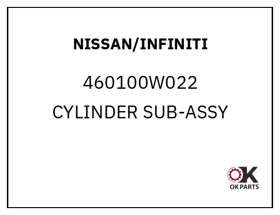 NISSAN/INFINITI 460100W022 CYLINDER SUB-ASSY