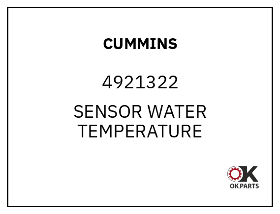 CUMMINS 4921322 SENSOR WATER TEMPERATURE