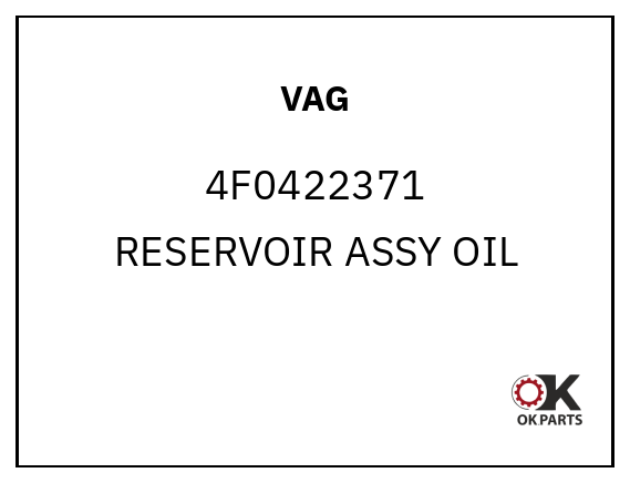 VAG 4F0422371 RESERVOIR ASSY OIL