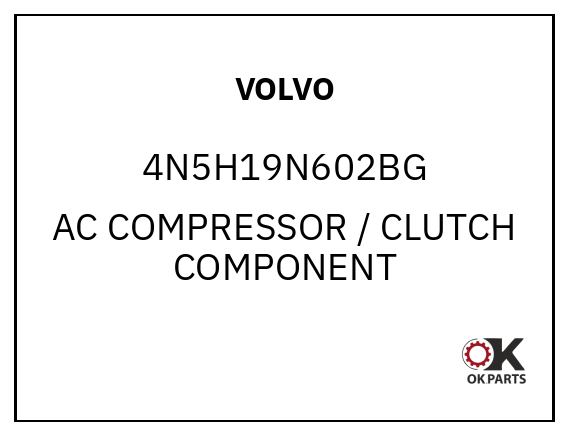 VOLVO 4N5H19N602BG AC COMPRESSOR / CLUTCH COMPONENT