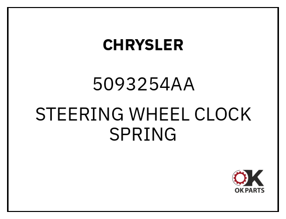 CHRYSLER 5093254AA STEERING WHEEL CLOCK SPRING