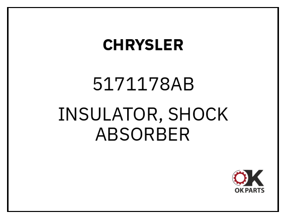 CHRYSLER 5171178AB INSULATOR, SHOCK ABSORBER
