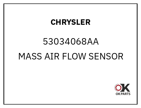 CHRYSLER 53034068AA MASS AIR FLOW SENSOR